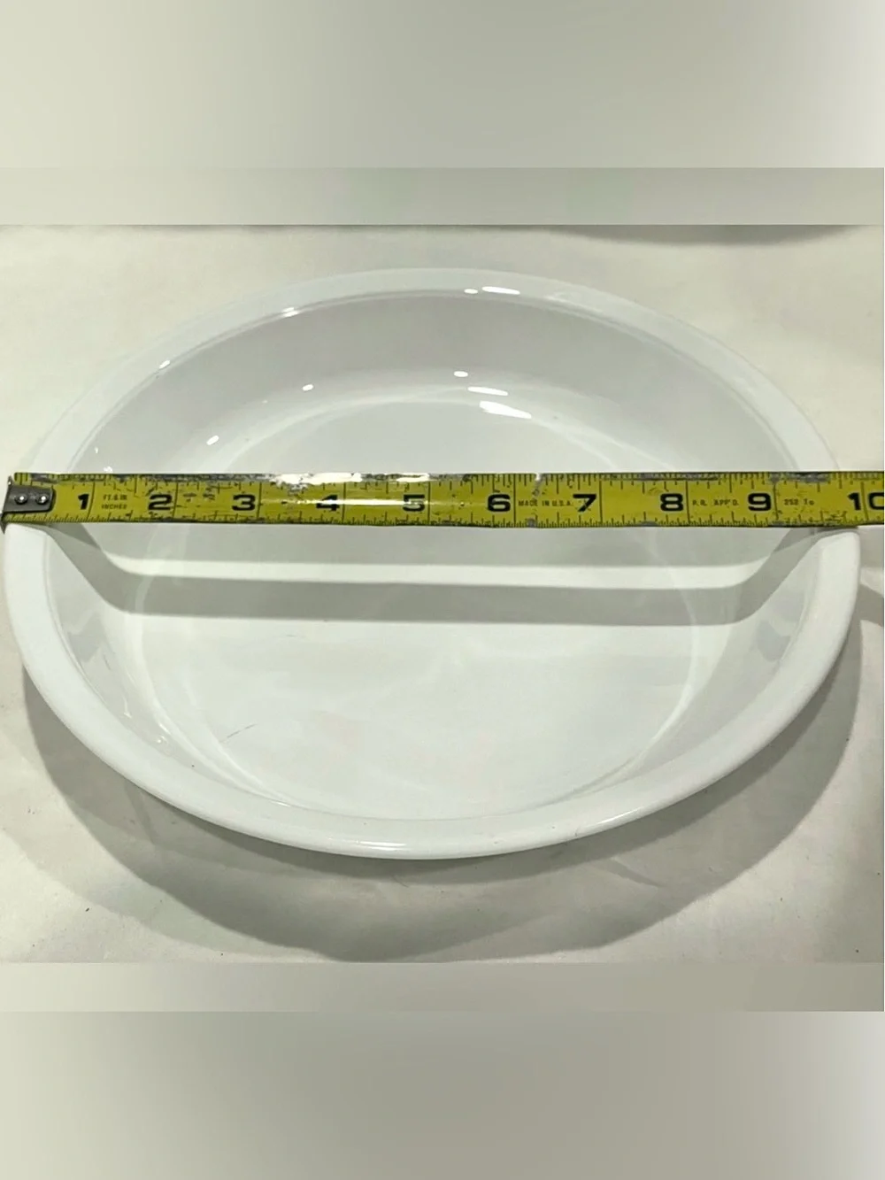 💥3/$50 Classic Corningware Plain White 9” Pyroceram Pie Pan | EUC